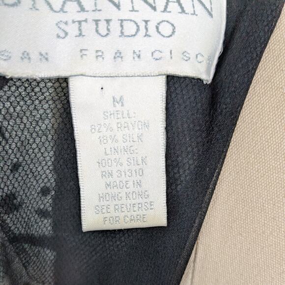 Vintage Velvet Maxi Dress M Black Mulit Burnout Indie Grunge Artsy 90s Y2K Goth - Picture 11 of 12